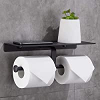 Gricol Portarrollos para Papel Higiénico Porta Rollos con Soporte Sin Taladro para Teléfono Celular Toallero Doble de…